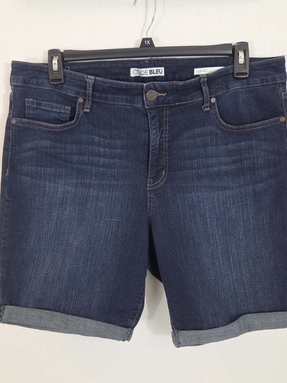 Code Bleu Dark Wash Denim Bermuda Shorts